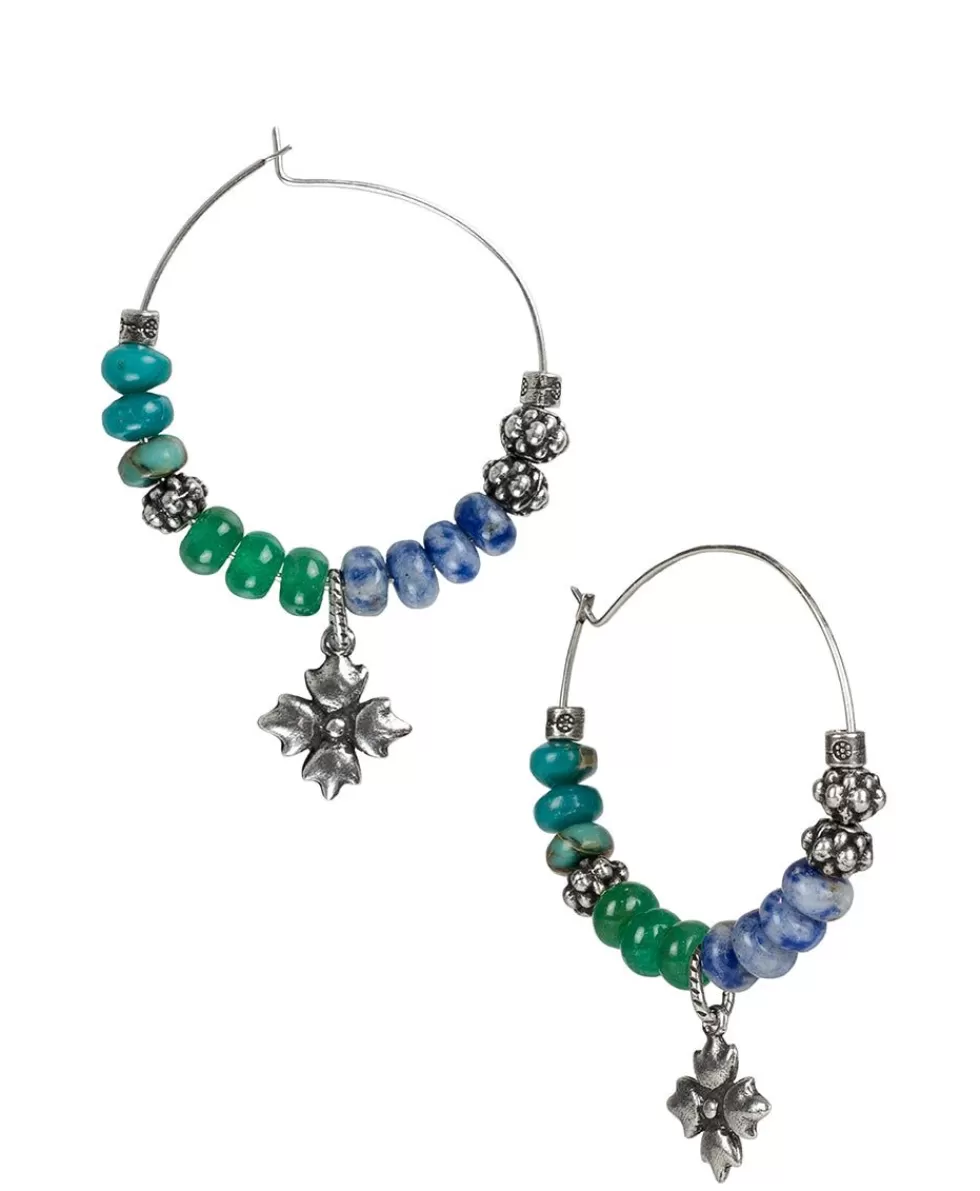 Patricia Nash Beaded Floret Hoop Earrings Sale