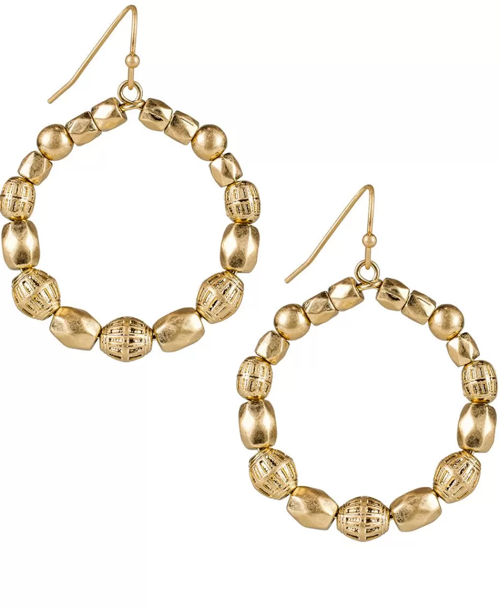 Patricia Nash Beaded Hoop Earrings Flash Sale