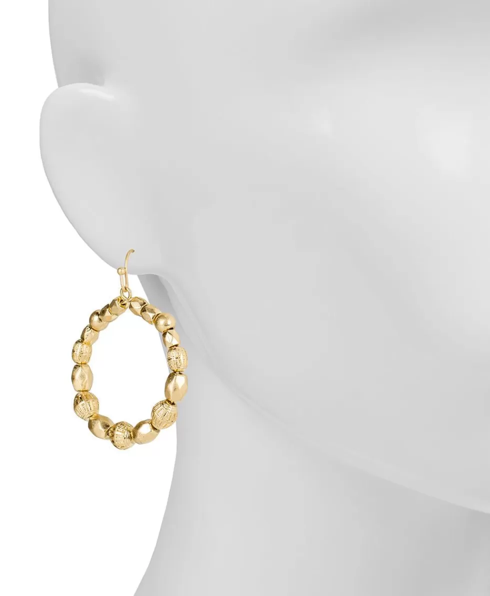 Patricia Nash Beaded Hoop Earrings Flash Sale