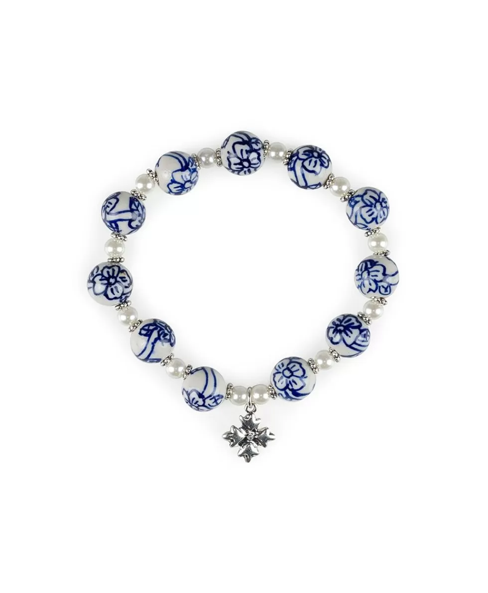 Patricia Nash Blue Beaded Stretch Bracelet Store