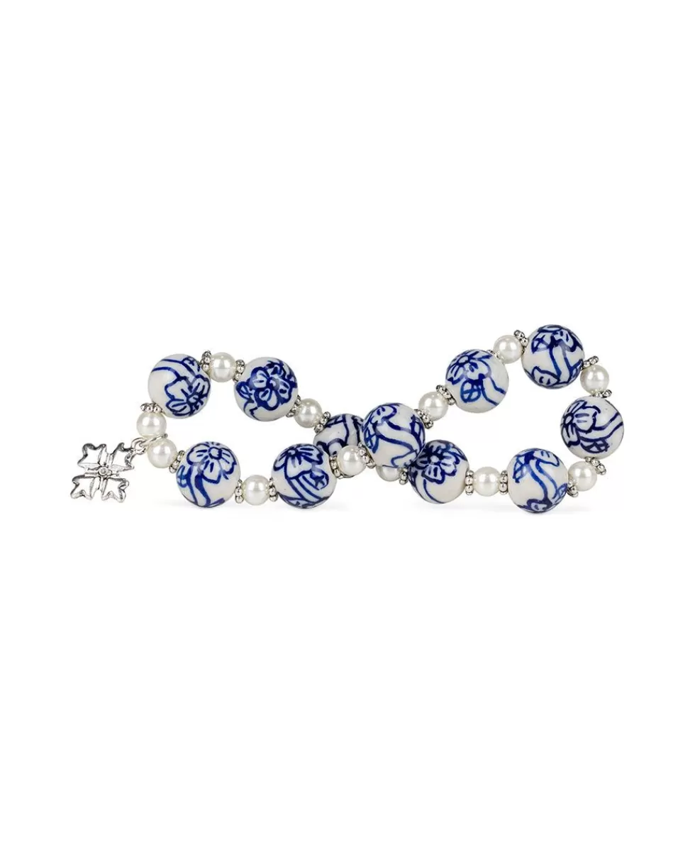 Patricia Nash Blue Beaded Stretch Bracelet Store