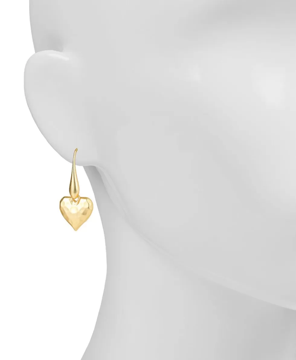 Patricia Nash Bumpy Heart Dangle Earrings Hot