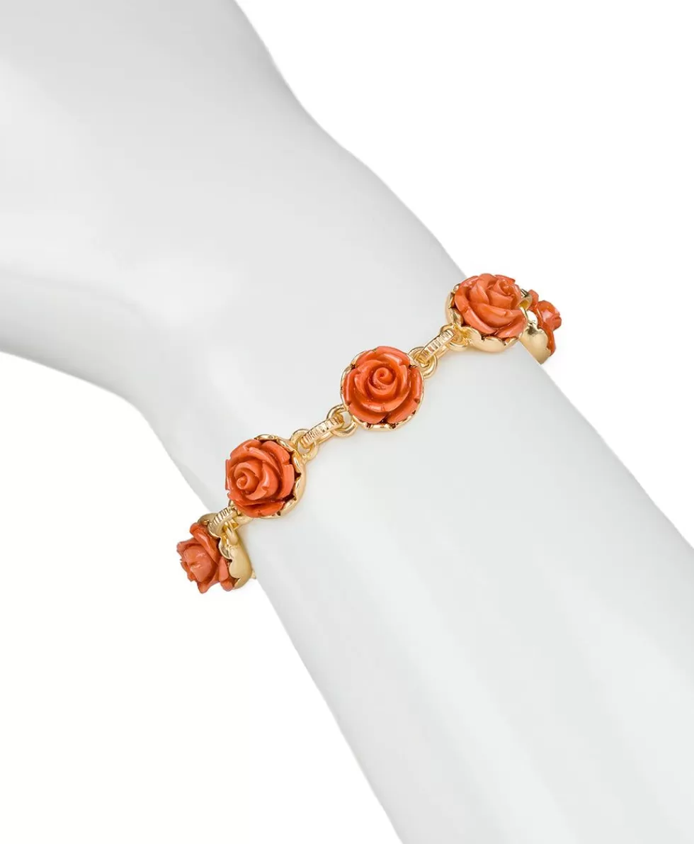 Patricia Nash Carved Rose Link Bracelet Sale