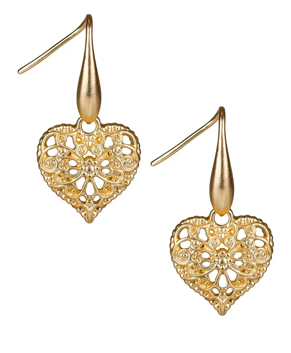 Patricia Nash Filigree Heart Dangle Earrings Sale