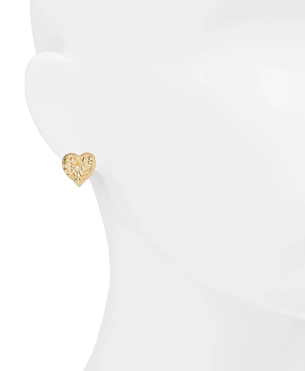 Patricia Nash Filigree Heart Post Earrings Cheap