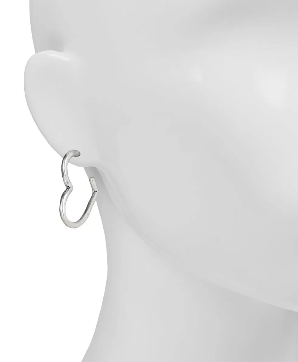 Patricia Nash Hammered Heart Hoop Earrings Best Sale