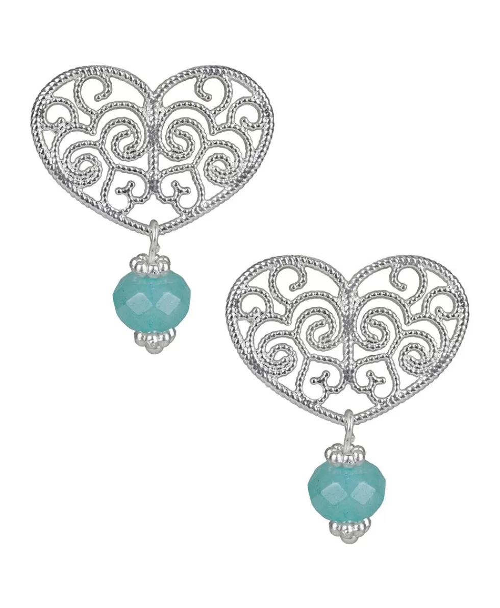 Patricia Nash Heart Post Bead Earrings Cheap