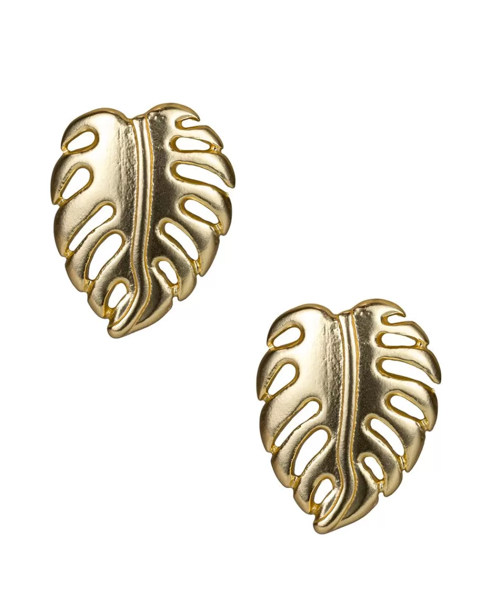 Patricia Nash Palm Leaf Button Earrings Best Sale