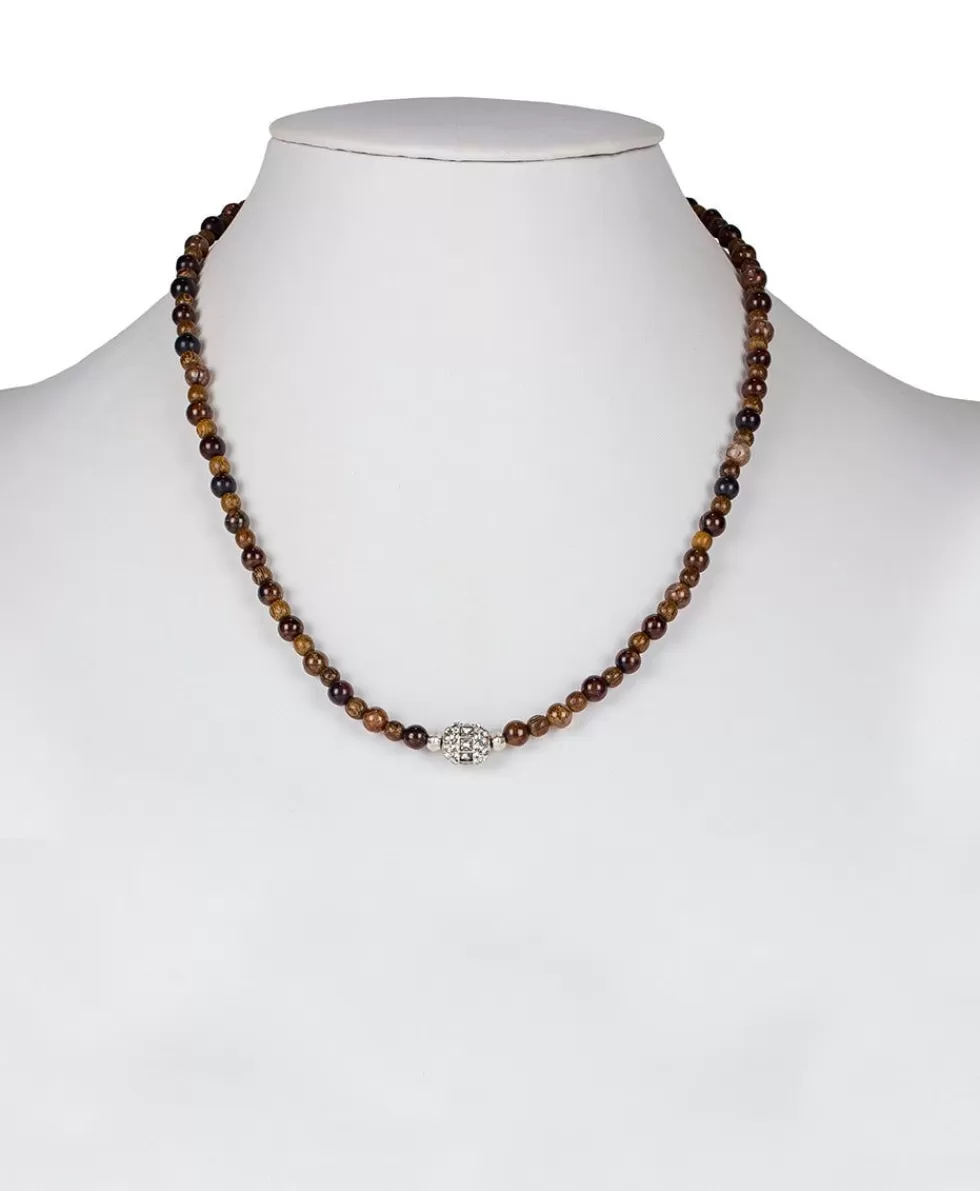 Patricia Nash Pave Wooden Beaded Necklace Best Sale