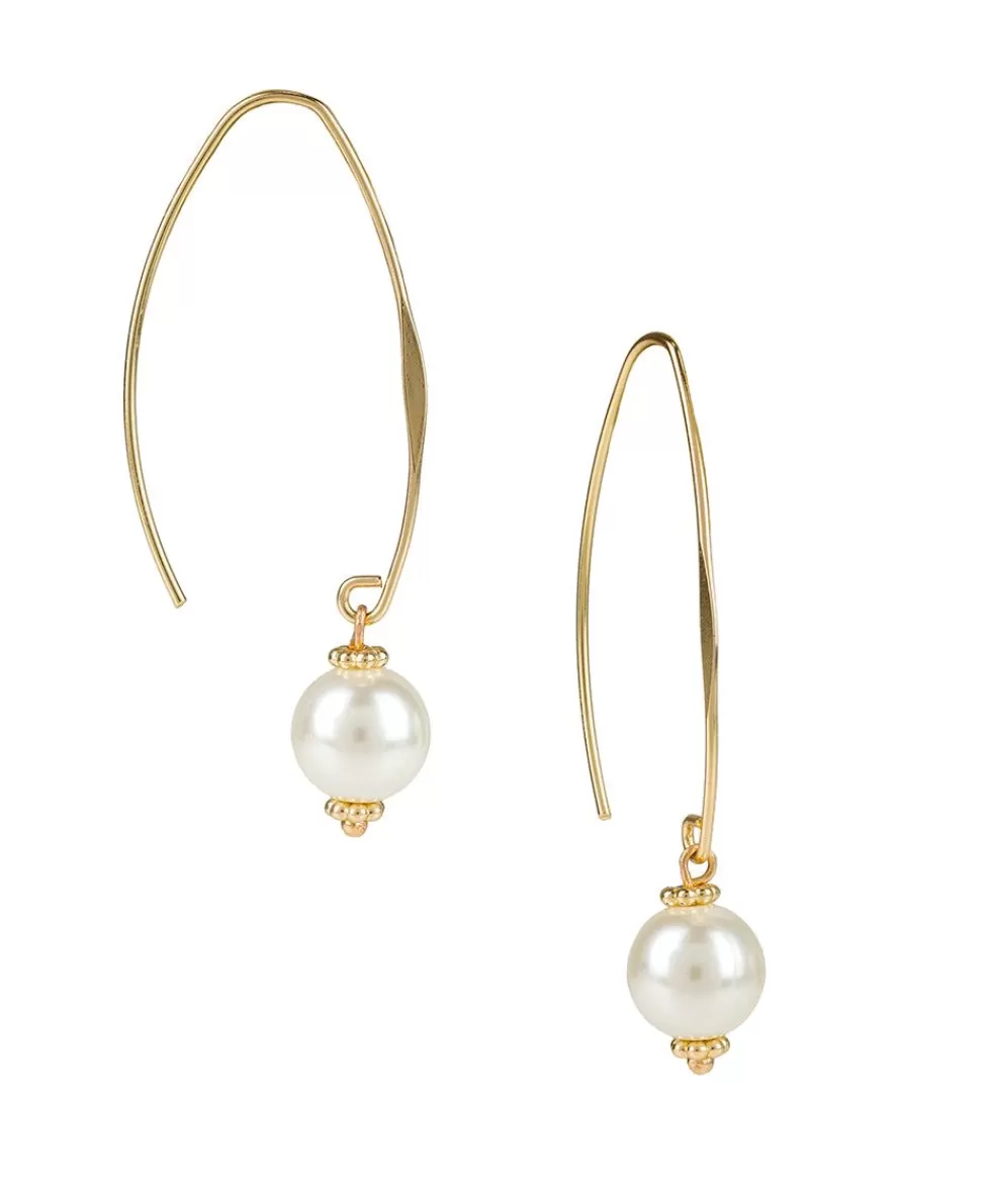 Patricia Nash Pearl Arc Hoop Bead Earrings Store