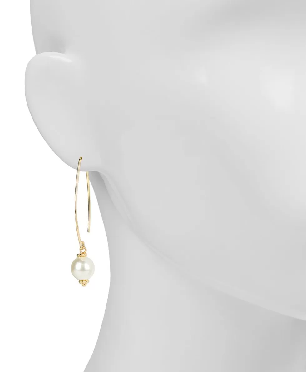 Patricia Nash Pearl Arc Hoop Bead Earrings Store