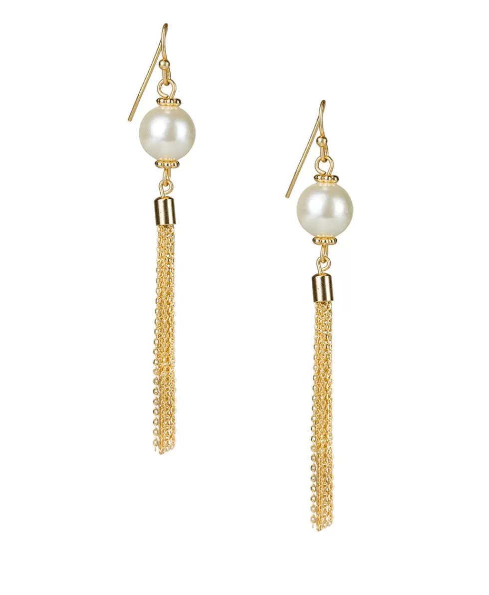 Patricia Nash Pearl Bead Earrings W/ Tassels Sale