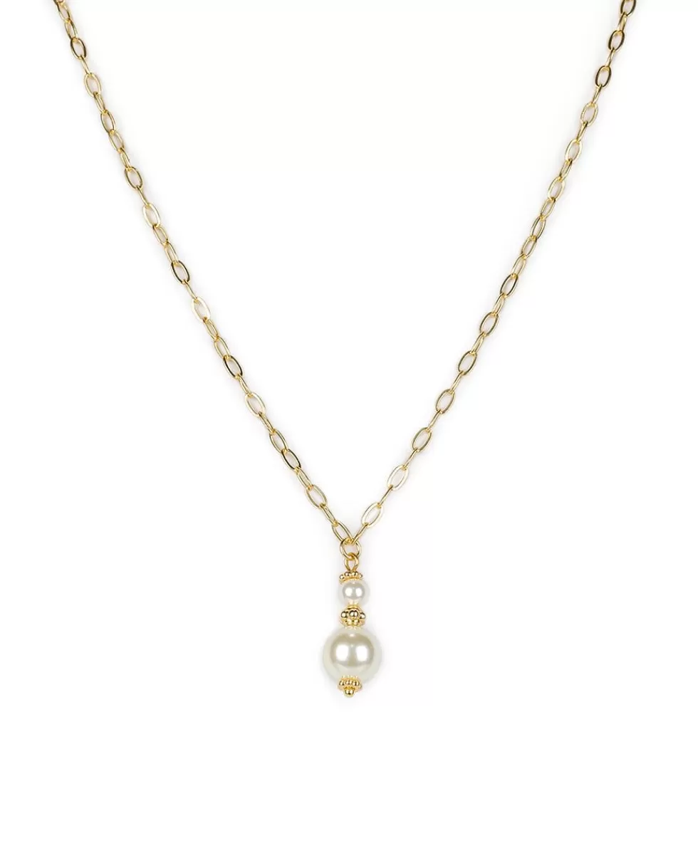 Patricia Nash Pearl Double Bead Drop Short Necklace Store