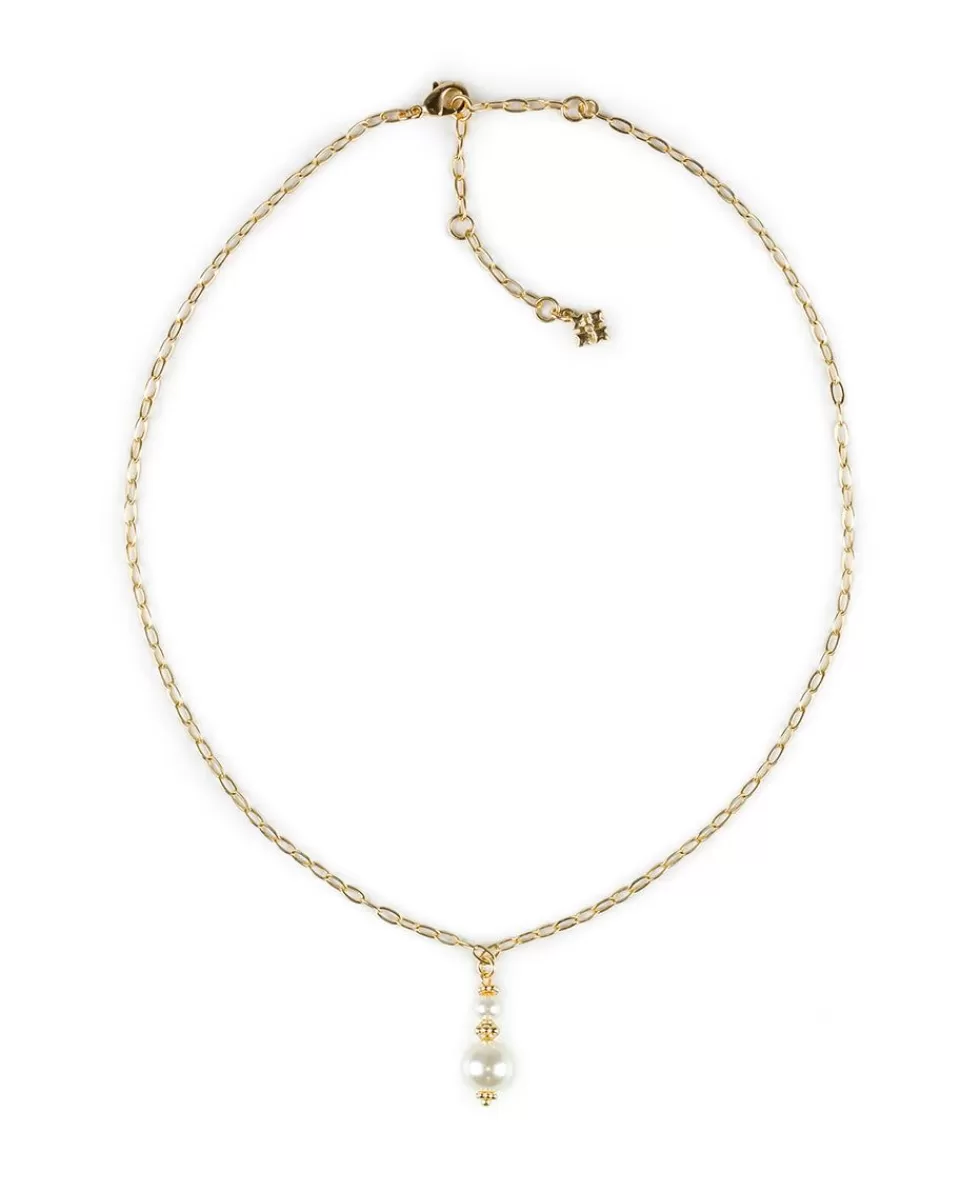 Patricia Nash Pearl Double Bead Drop Short Necklace Store