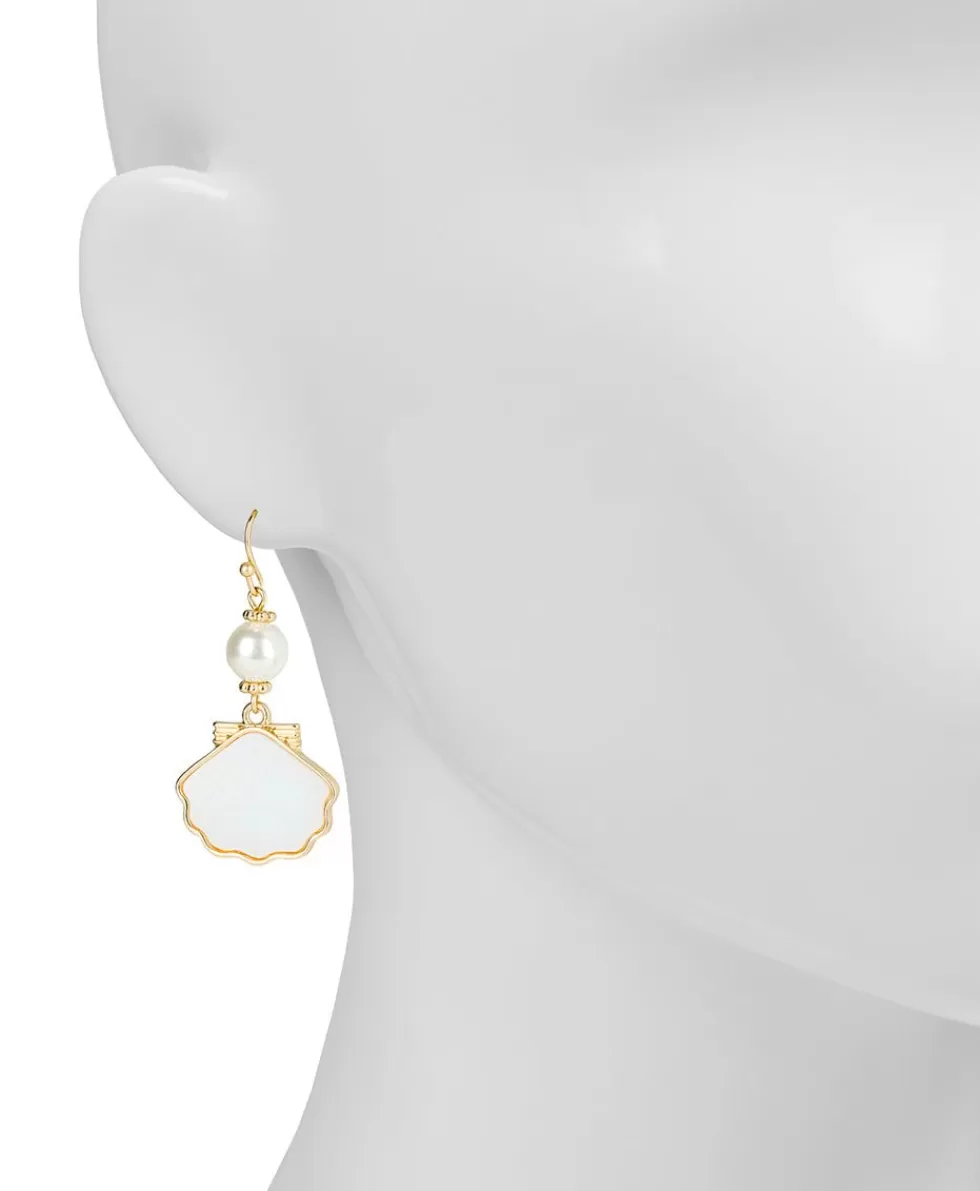 Patricia Nash Shell Drop Pearl Earrings Discount