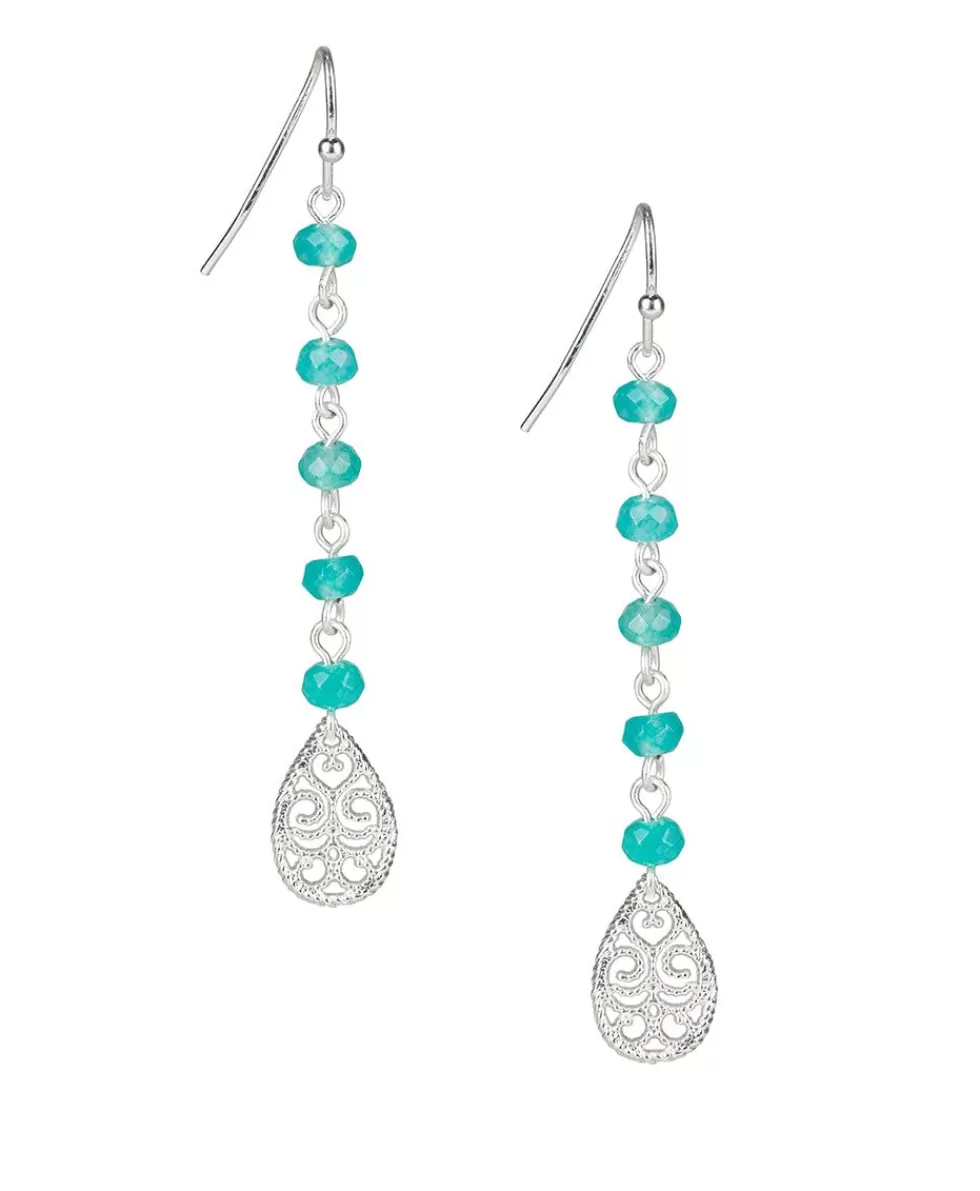 Patricia Nash Tear Drops On Beaded Chain Earrings Best