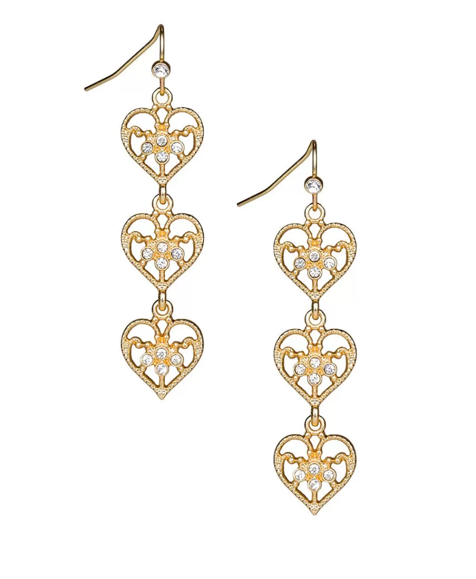 Patricia Nash Triple Hearts Earrings Best